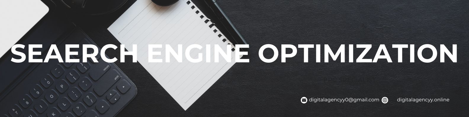 Black and White Minimalist SEO Specialist LinkedIn Background Photo (6)